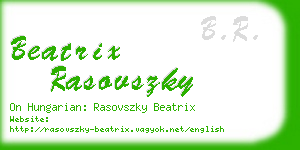 beatrix rasovszky business card